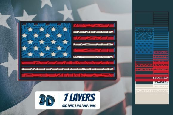 3D American Flag SVG: A Dynamic Design Asset for Patriotic Branding and Craft Projects
