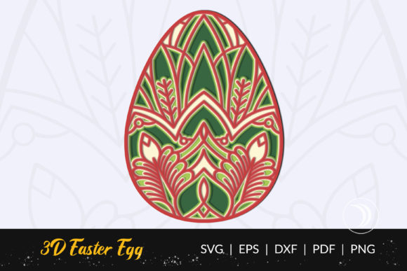 3D Easter Egg Mandala Cut File – A Dimensional Design Asset for Seasonal Branding