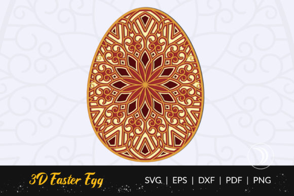 3D Easter Egg Mandala SVG - Vol. 4: A Seasonal Shape for Stylish Blog Design