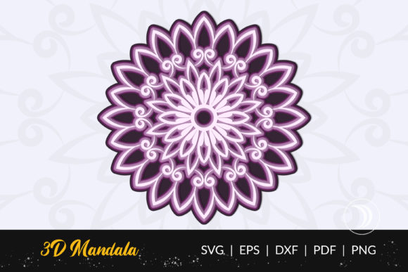 3D Layered Mandala SVG Cut File: Elevating Branding with Dimensional Design