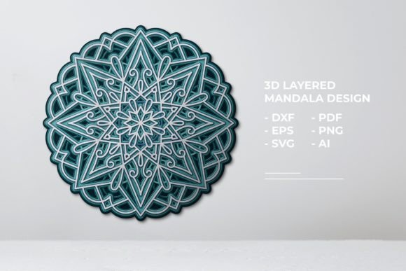 3D Layered Mandala SVG Cut File Vol.11 for Modern Branding and Marketing