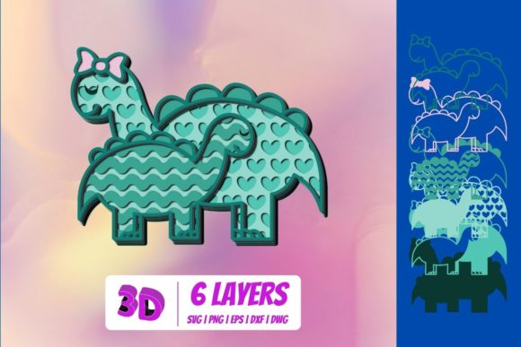 3D Mother's Day Dinosaur SVG: A Playful Touch for Local Branding and Seasonal Packaging