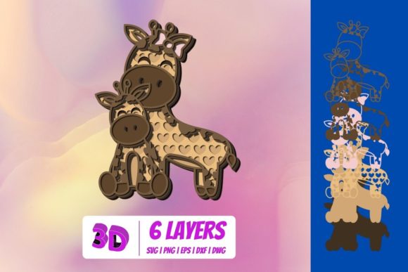 3D Mothers Day Giraffe SVG: A Stylish Shape for Emotional Branding