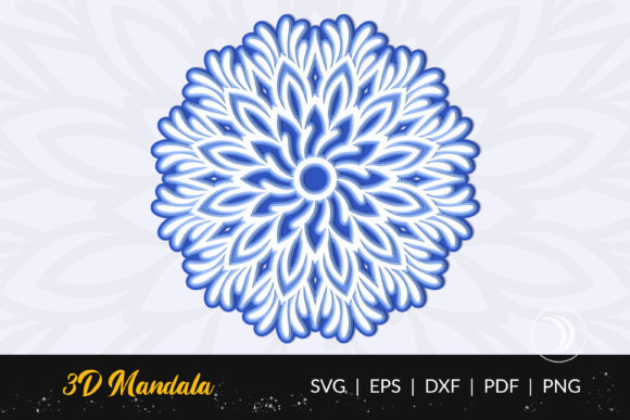 3D Multilayer Mandala SVG Cut File – A Versatile Shapes Design for Crafters & Small Business Owners