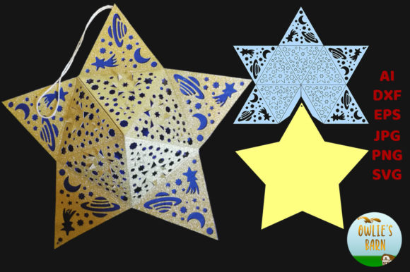 3D Star - Sky: A Dynamic 3D SVG Shape for Space-Themed Design Projects