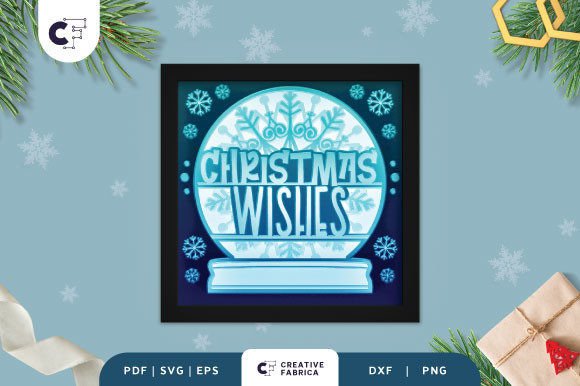 3D SVG Christmas Wishes Snowball: Festive Design for Local Business Branding