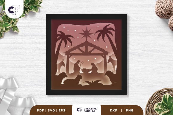 3D SVG Nativity Art for Christmas Content Publishing
