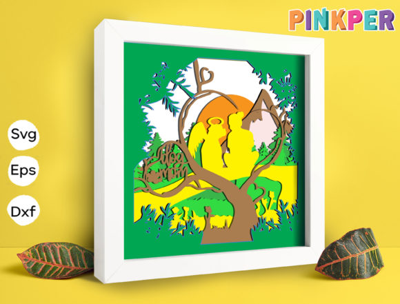 Dog Memorial Paper Cut Light Box: 3D SVG Shadow Box for Emotional Editorial Design