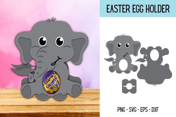 Elephant Egg Holder SVG: A 3D Design for Playful Branding and Social Media Shapes