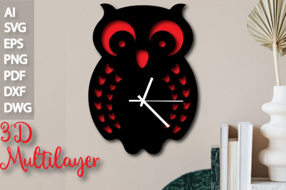 Exploring the Multilayer Owl Clock 3D SVG File for Real Design Projects