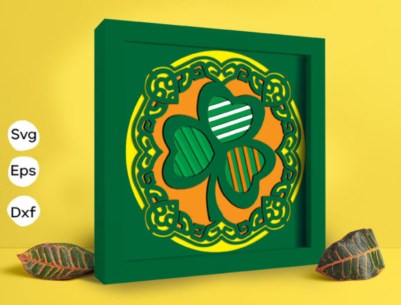 Fingerprint Clover Papercut Light Box: A 3D SVG Shadow Box for Editorial & Blog Design