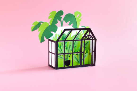 Greenhouse Box Card: A 3D SVG for Seasonal Branding That Delights Plant Lovers