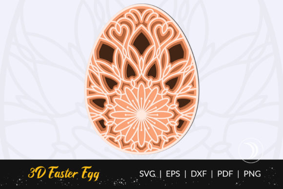 Happy Easter Egg Mandala SVG - Vol. 7: A 3D SVG for Festive Branding & Visual Content