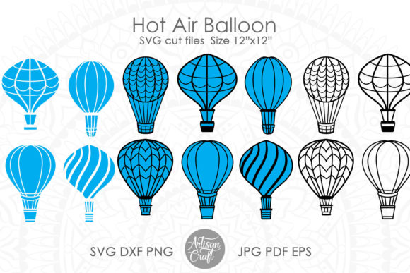 Hot Air Balloon SVG Cut File: 3D SVG Shapes for Branding & Marketing