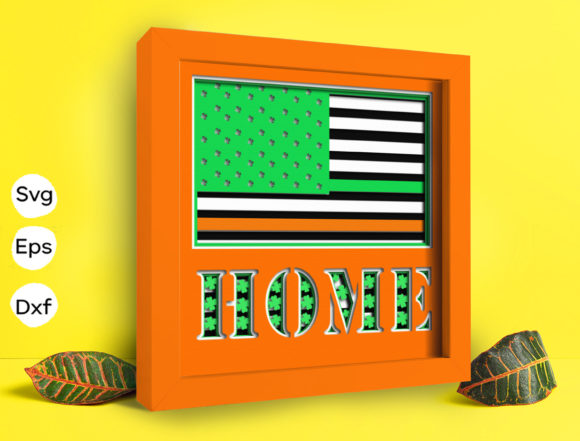 Luck Home Papercut Light Box: 3D SVG Shadow Box for Modern Branding