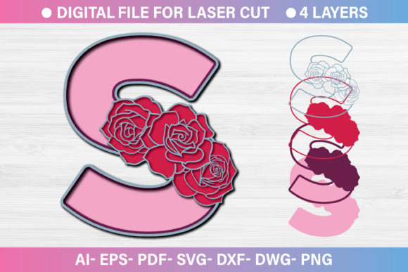 Multilayer 3D Alphabet SVG for Crafts & Graphics