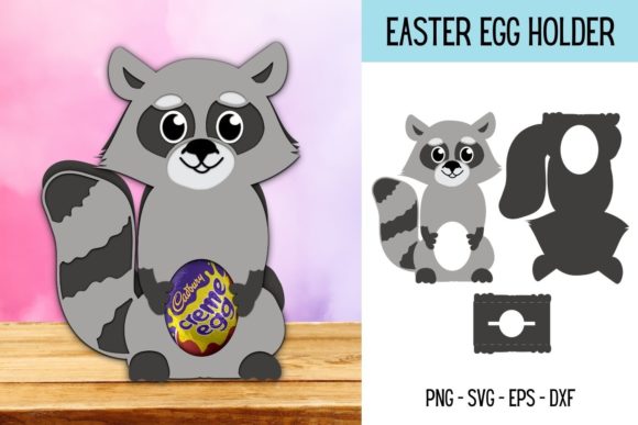 Raccoon Egg Holder SVG: A Playful 3D Shape for Crafters & Etsy Sellers
