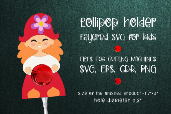 Red Riding Hood Lollipop Holder Template – A 3D SVG Shape for Playful Handmade Projects