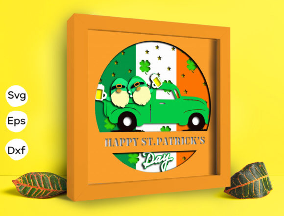 St. Patrick's Day Papercut Light Box – A 3D SVG Shadow Box Design for Seasonal Sellers